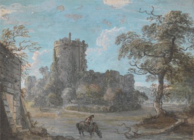 De Ingang van Chepstow Kasteel door Paul Sandby