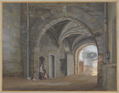 De Queen Elizabeth poort door Paul Sandby