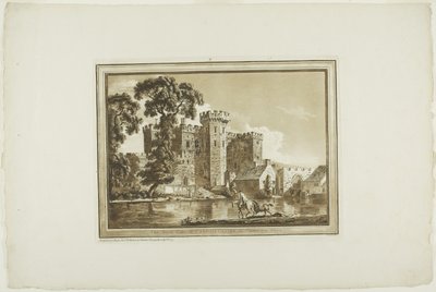 De Zuidpoort van Cardiff Castle in Glamorgan Shire, uit Twaalf Zichten in Aquatint van Tekeningen ter Plaatse Gemaakt in Zuid-Wales door Paul Sandby