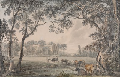 Valle Crucis Abdij, Denbighshire door Paul Sandby