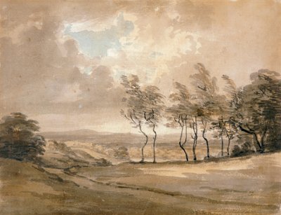 Uitzicht op Hampstead Heath door Paul Sandby