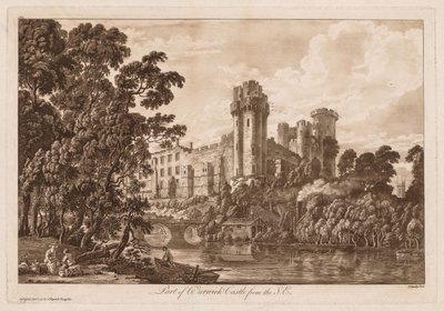 Uitzichten van Warwick Castle: Deel van Warwick Castle vanuit het zuidoosten, 1776 door Paul Sandby