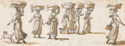 Wasvrouwen door Paul Sandby