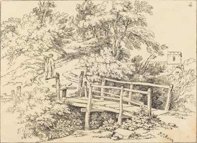 Landelijke Voetbrug (De Reiziger) door Paul Sandby Munn