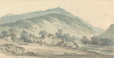 Landschap bij Beddgelert, Noord-Wales door Paul Sandby Munn