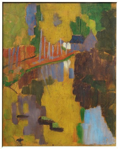 Le talisman, de rivier de Aven in Pont-Aven (schilderij op hout) door Paul Serusier