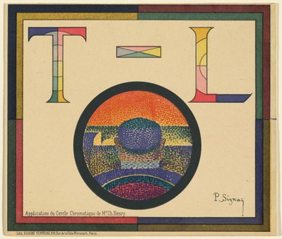 Toepassing van de chromatische cirkel van Mr. Ch. Henry door Paul Signac