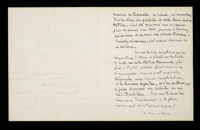 Handgeschreven brief aan Claude Monet, 21 juli 1920 door Paul Signac
