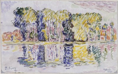 Boomgroep aan het water door Paul Signac