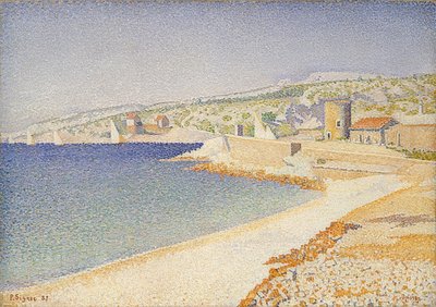 De pier in Cassis, Opus 198 door Paul Signac