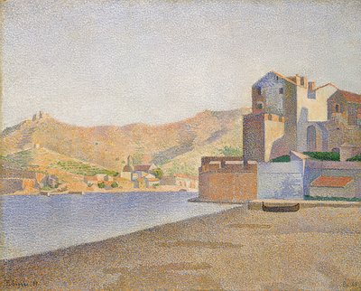 Het Stadsstrand, Collioure, Opus 165 door Paul Signac