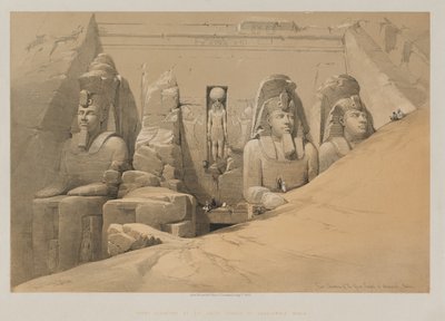 Egypte en Nubië, Deel II: Voorgevel van de Grote Tempel van Aboo Simbel, Nubië door Paul Signac
