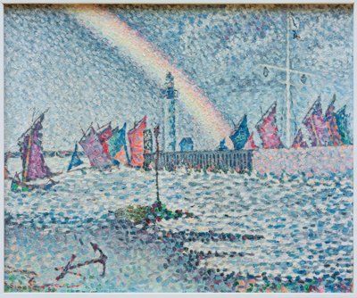 Ingang van de haven van Honfleur door Paul Signac