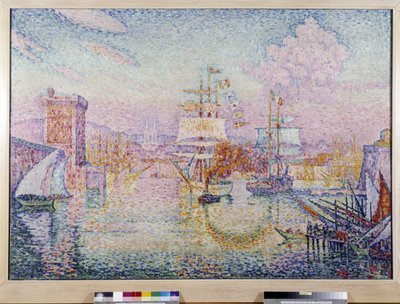 Ingang van de haven van Marseille door Paul Signac