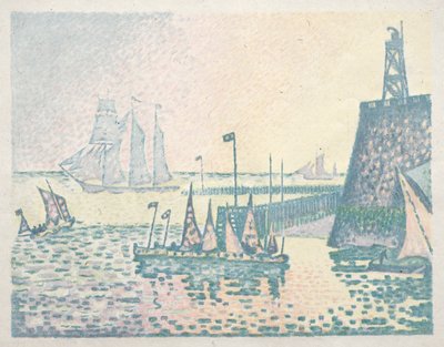 Avond, De Steiger in Vlissingen door Paul Signac