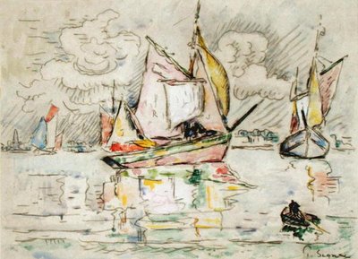 Vissersboten door Paul Signac