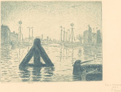 Haven in Nederland - Vlissingen door Paul Signac
