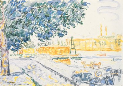 De Seine bij Asnières door Paul Signac