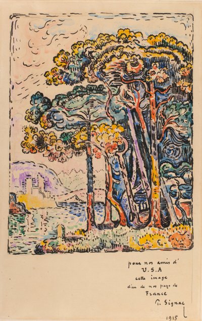 Landschap, 1915 door Paul Signac