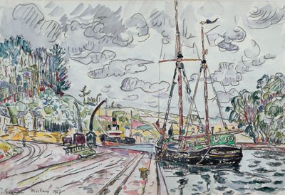 Landschap bij Pontrieux, 1927 door Paul Signac