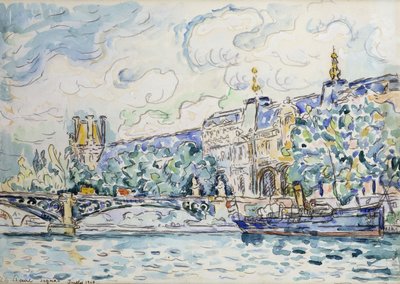 Le Palais du Louvre, 1910 door Paul Signac