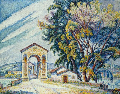 De Brug bij Bourg-Saint-Andeol, 1926 door Paul Signac