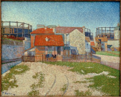 De gasometers, Clichy door Paul Signac