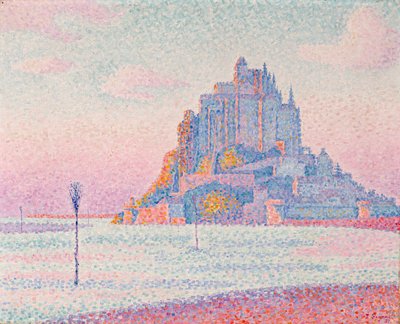 Mont Saint-Michel, Ondergaande Zon door Paul Signac