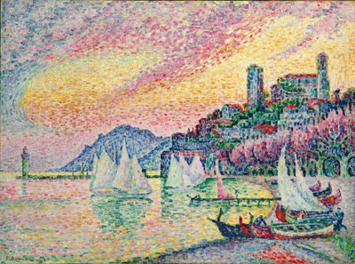 Oude haven van Cannes, 1918 door Paul Signac