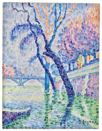 Pont des Arts, Overstroming, 1930 door Paul Signac