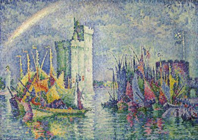 Regenboog in de haven van La Rochelle, 1912 door Paul Signac