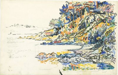 De Calanque bij Saint Tropez door Paul Signac