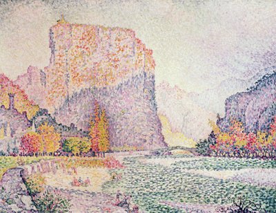 De kliffen bij Castellane, 1902 door Paul Signac
