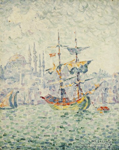 De haven van Constantinopel, 1907 door Paul Signac