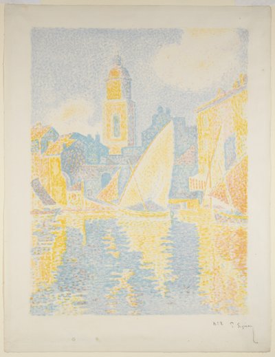De haven van Saint-Tropez II door Paul Signac