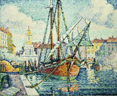 De haven van St. Tropez; Le Port de St. Tropez, 1923 door Paul Signac