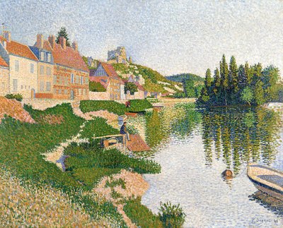 De Rivieroever, Petit-Andely door Paul Signac