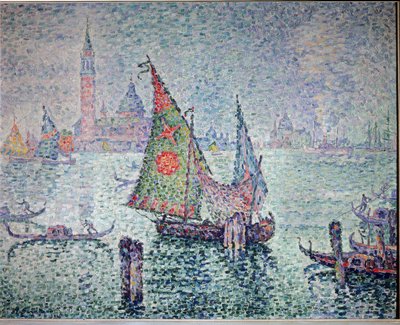 Het groene sluier, Venetië door Paul Signac
