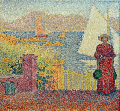 Poort in Saint-Tropez door Paul Signac
