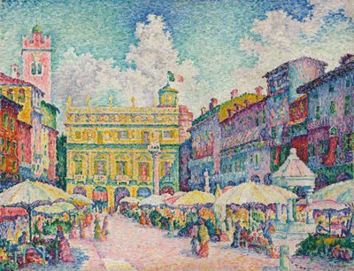 Markt van Verona door Paul Signac