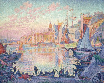 De haven van Saint-Tropez door Paul Signac