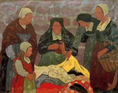 De stoffenverkoopster door Paul Sérusier