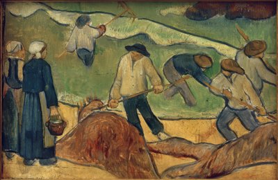 Landschap met zeewier vissers door Paul Sérusier