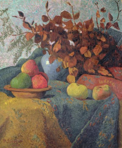 Stilleven van appels en herfstbladeren, 1910 door Paul Sérusier