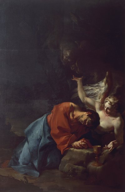 Christus in de tuin, circa 1750 door Paul Troger