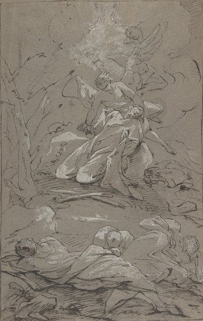 Christus in de tuin van Getsemane, 1712-62 door Paul Troger