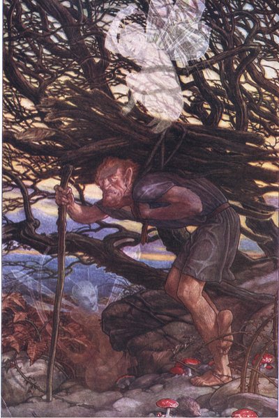 En toch moet ik vloeken, illustratie uit De Storm, 1908 door Paul Vincent Woodroffe
