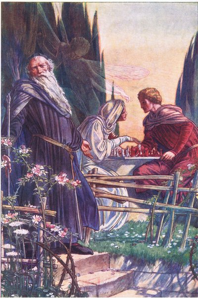 Lieve Heer, u speelt vals met mij, illustratie uit De Storm, 1908 door Paul Vincent Woodroffe