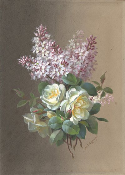 Bloemen: Rozen en Seringen, eind 19e-begin 20e eeuw door Paul de Longpré