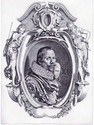 Zelfportret, gegraveerd door Simon de Passe (1595-1647) 1622 (gravure) door Paul van (after) Somer